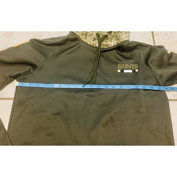 Nike On Field Salute to Service New Orleans NFL Saints Sweatshirt Hoodie Size M - Picture 6 of 8